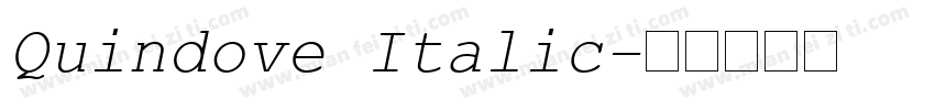 Quindove Italic字体转换